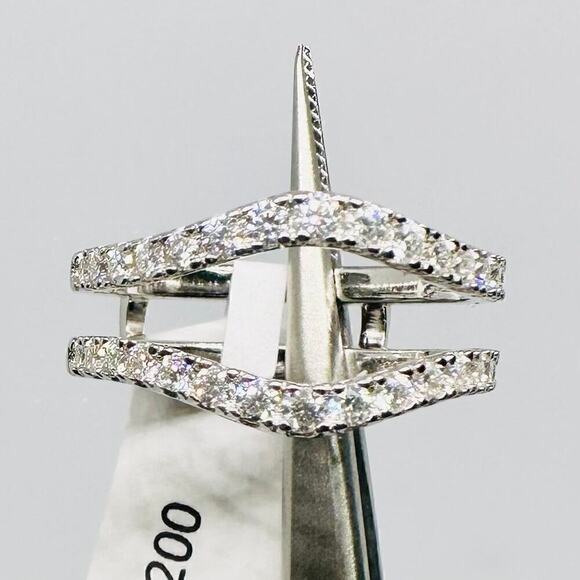 Moissanite Diamond Enhancer Ring Guard Wedding Band Anniversary 925- 18k Size 7 - Picture 5 of 12